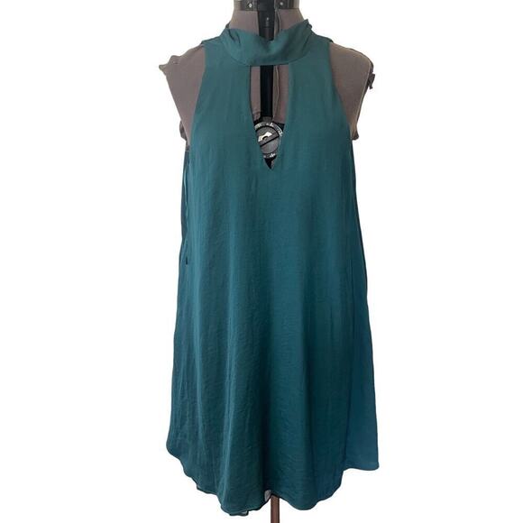 Jetset Diaries Imperial Mini Dress Deep Emerald Teal Swing Dress • Size M 🗣 - Picture 2 of 6